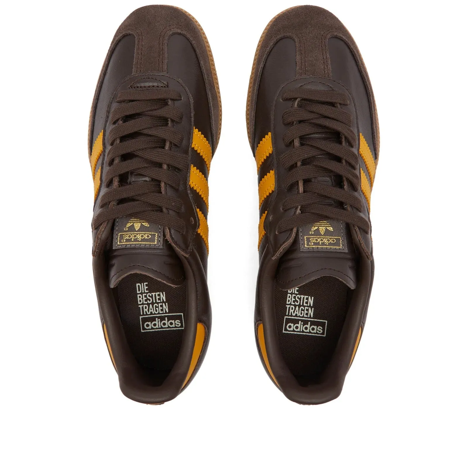 Adidas Samba OG sneakers, brown/yellow