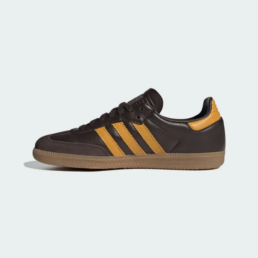 Adidas Samba OG sneakers, brown/yellow