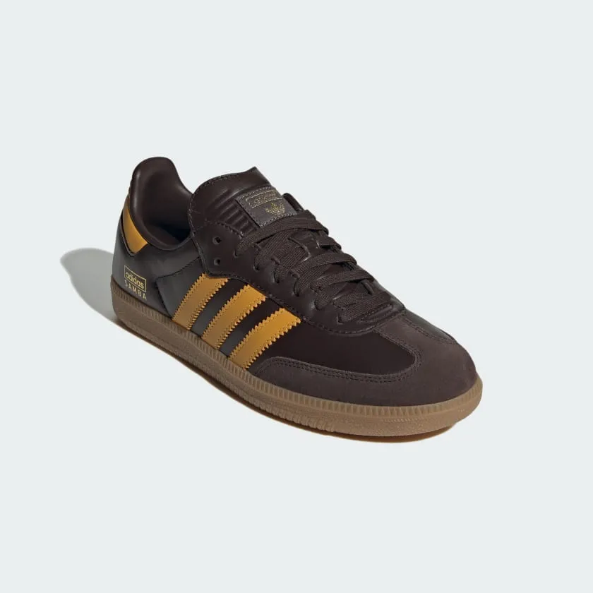 Adidas Samba OG sneakers, brown/yellow