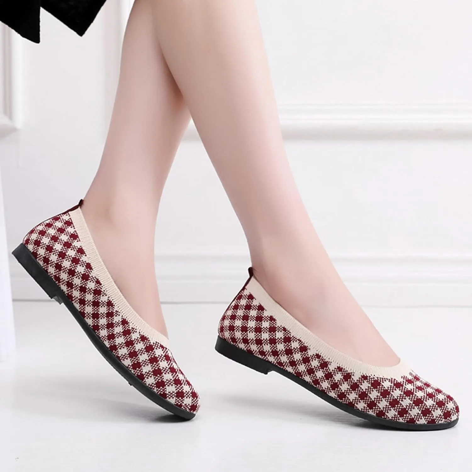 Ankle Boots for Women No Heel New Arch Support Boots Side Zipper Vintage Leather Damping Shoes Lightweight Flat Heel Booties