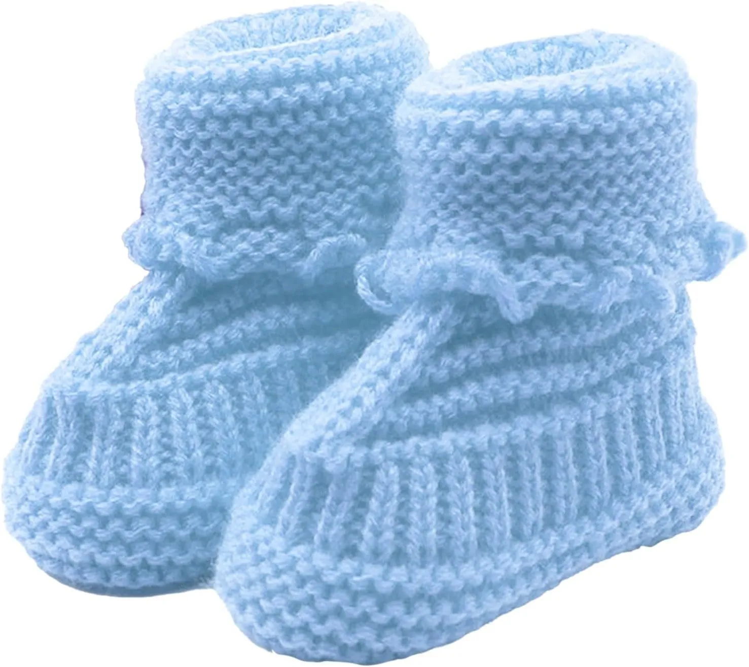 Baby Boys Girls Booties Newborn Infant Hand Knitting Crochet Boy and Girl Cozy Shoes Non Slip Crib Booties Winter