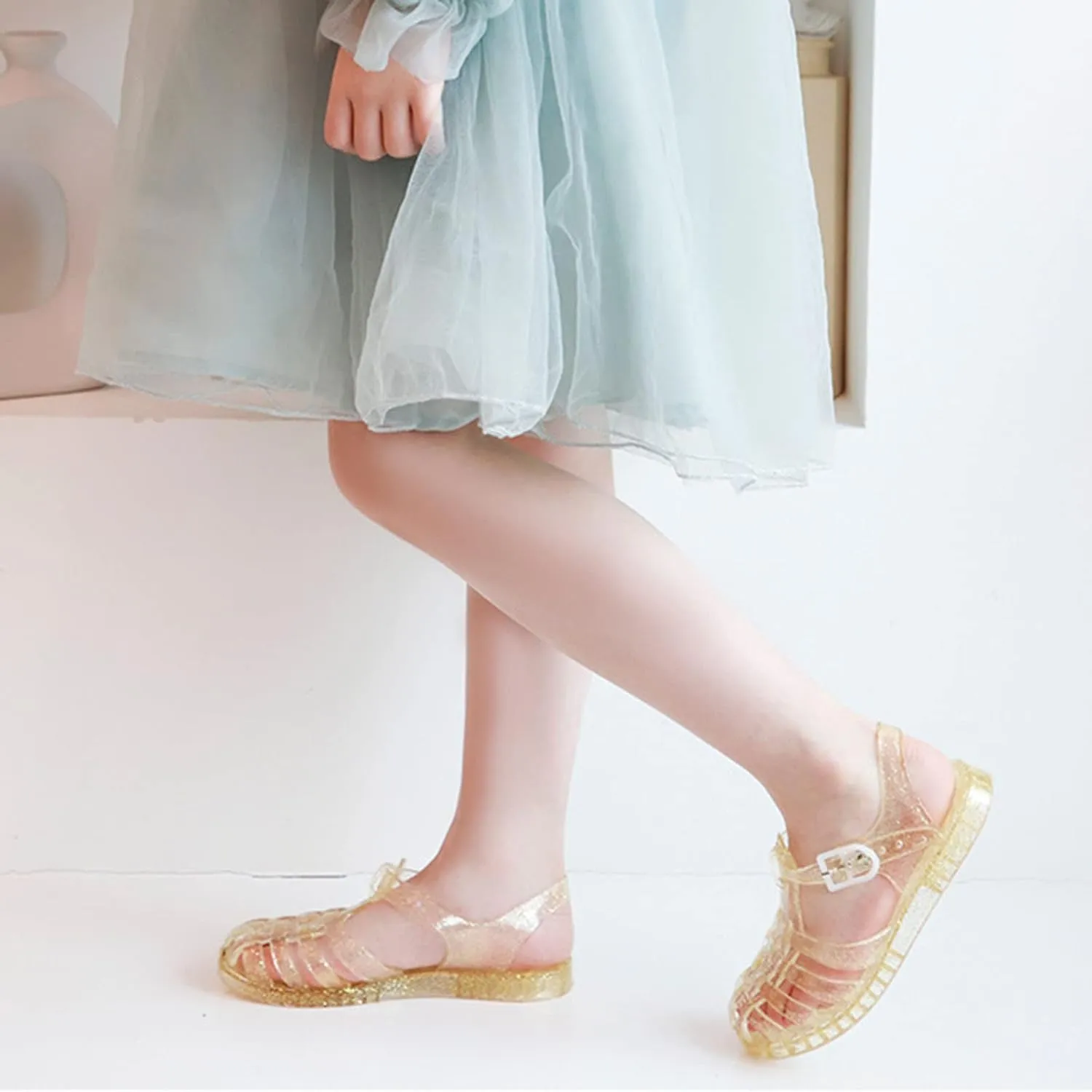 Baby Toddler Slip On Shoes Kids Boys Girls Cute Sandals Fruit Jelly Hollow Out Non-Slip Soft Sole Beach Sandal Shoe