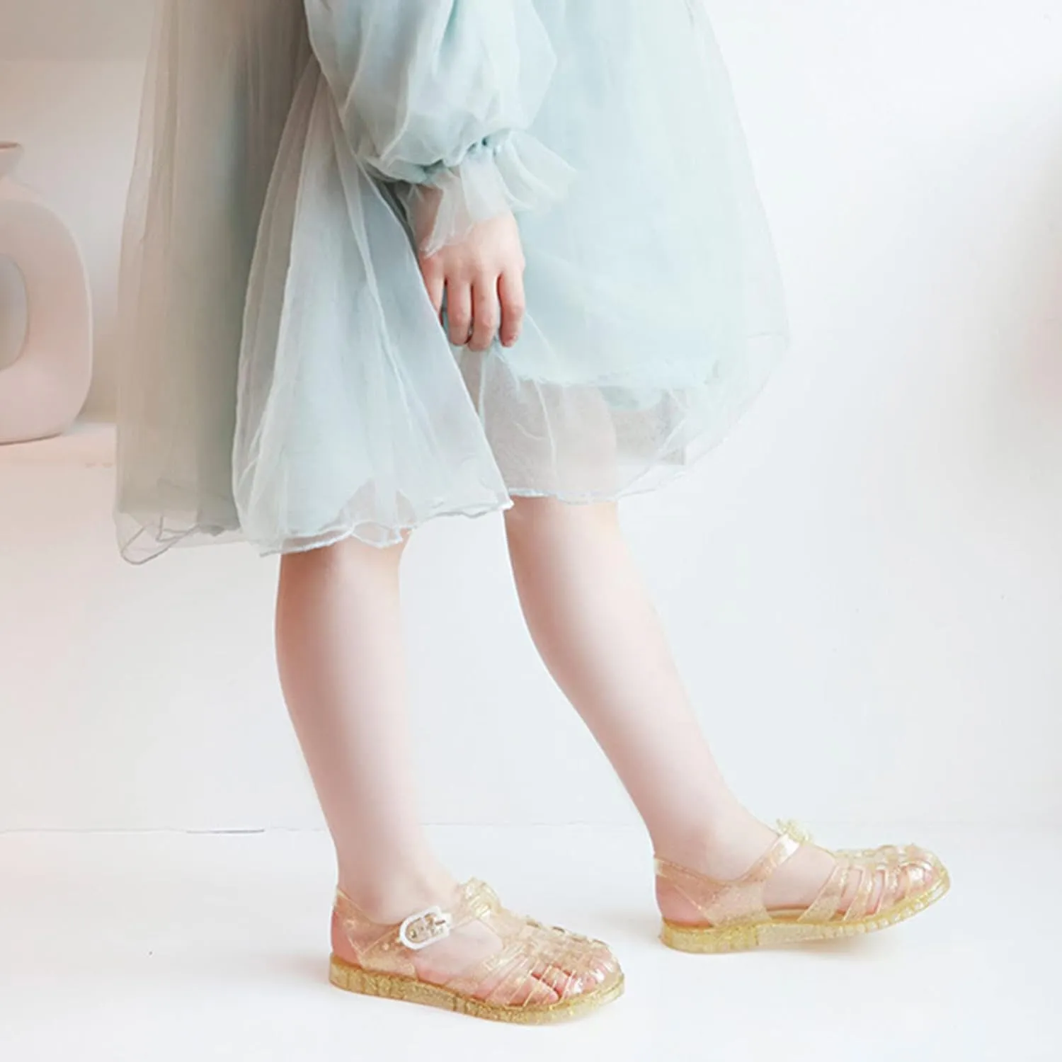 Baby Toddler Slip On Shoes Kids Boys Girls Cute Sandals Fruit Jelly Hollow Out Non-Slip Soft Sole Beach Sandal Shoe