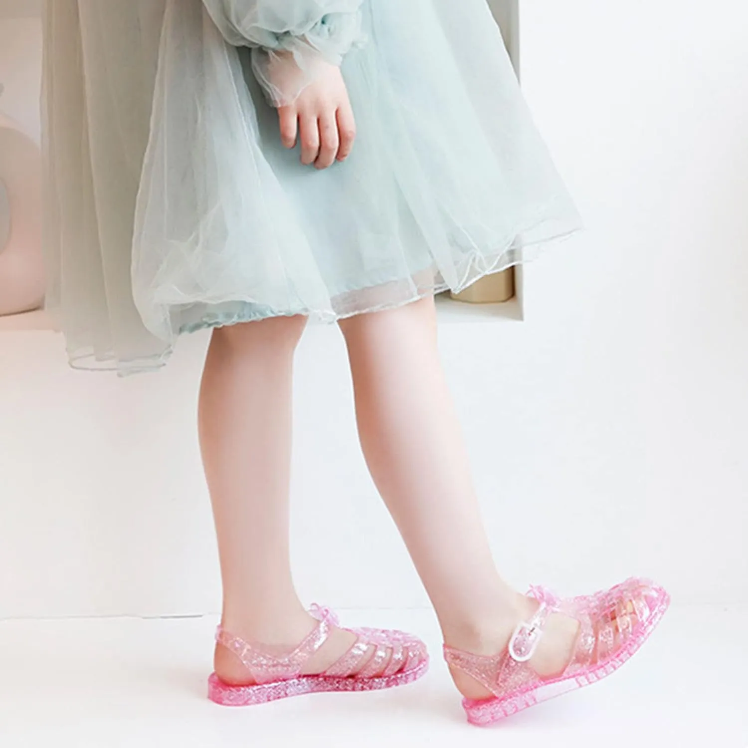 Baby Toddler Slip On Shoes Kids Boys Girls Cute Sandals Fruit Jelly Hollow Out Non-Slip Soft Sole Beach Sandal Shoe