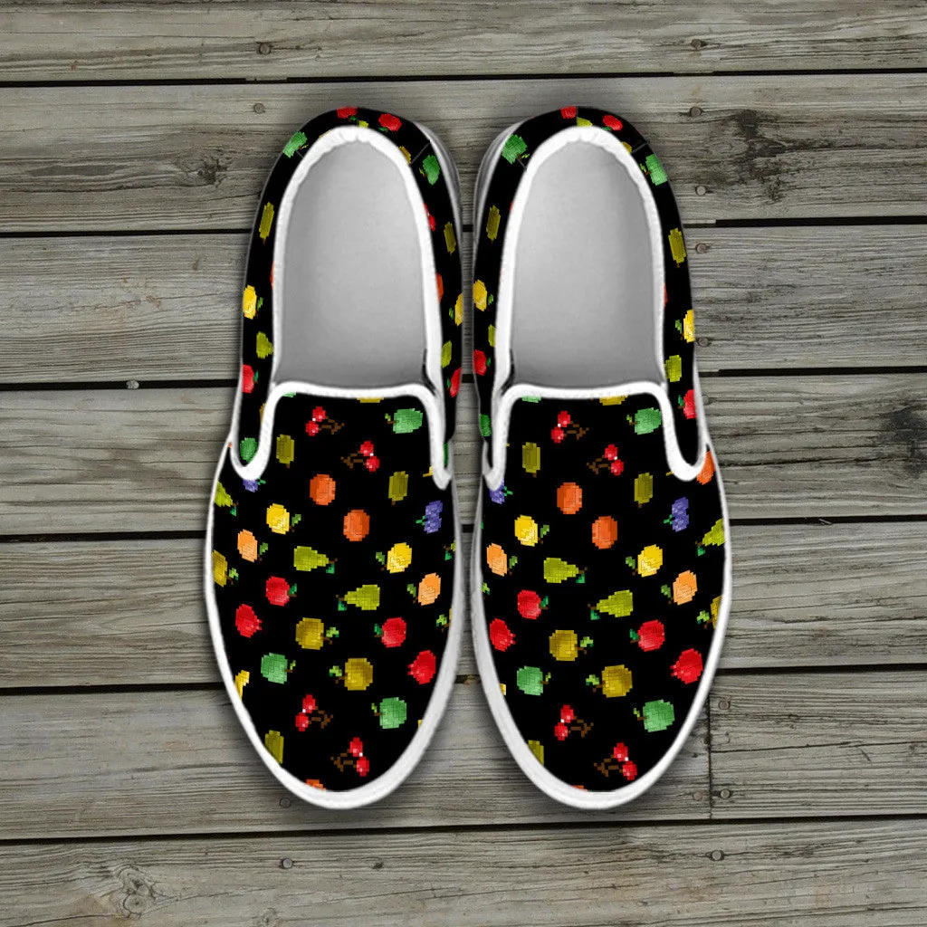 Bitmap Fruit Slip Ons