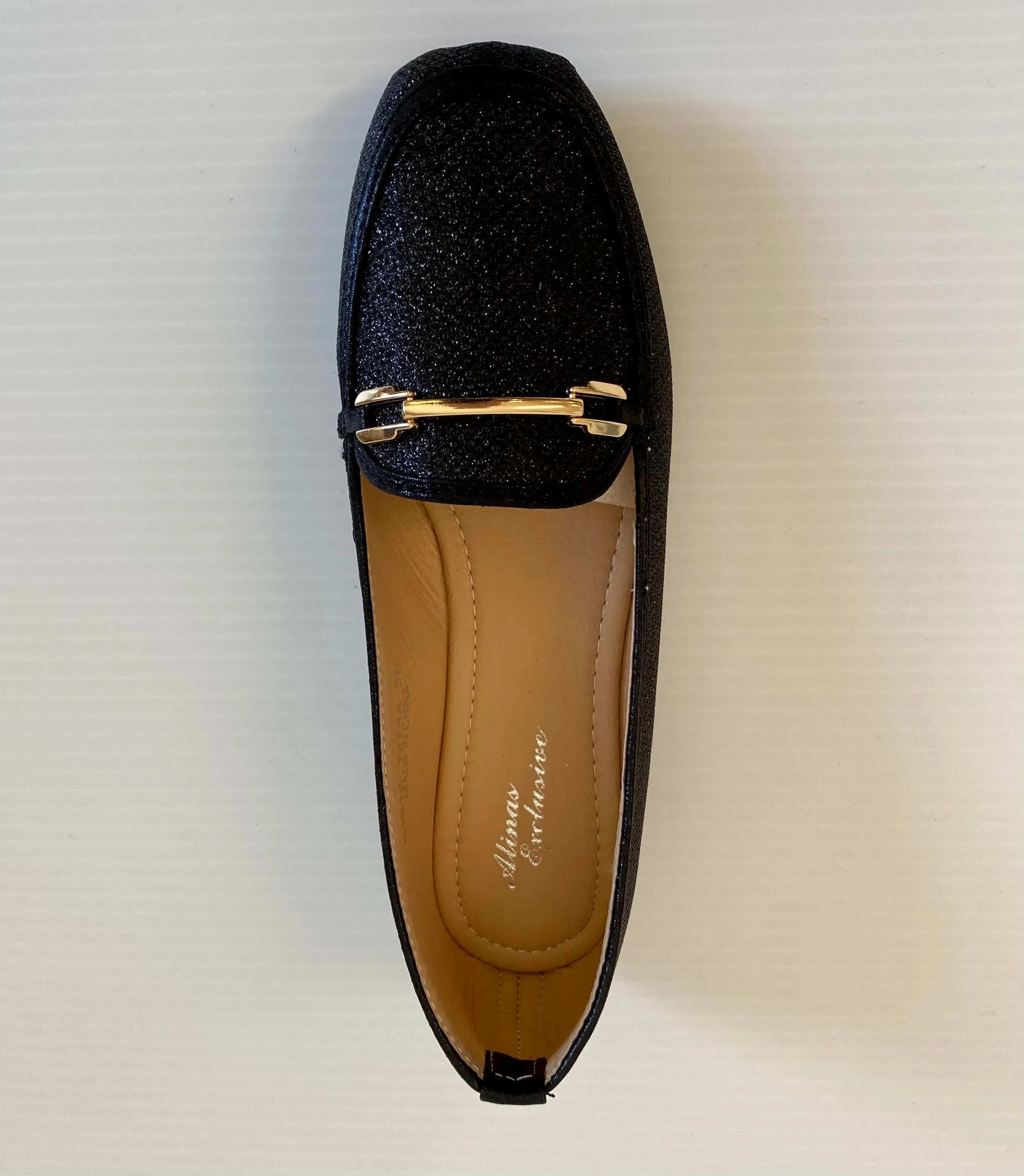 Black/Gold Slip-On