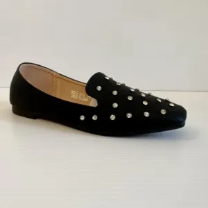 Black/Silver Slip-On Loafer
