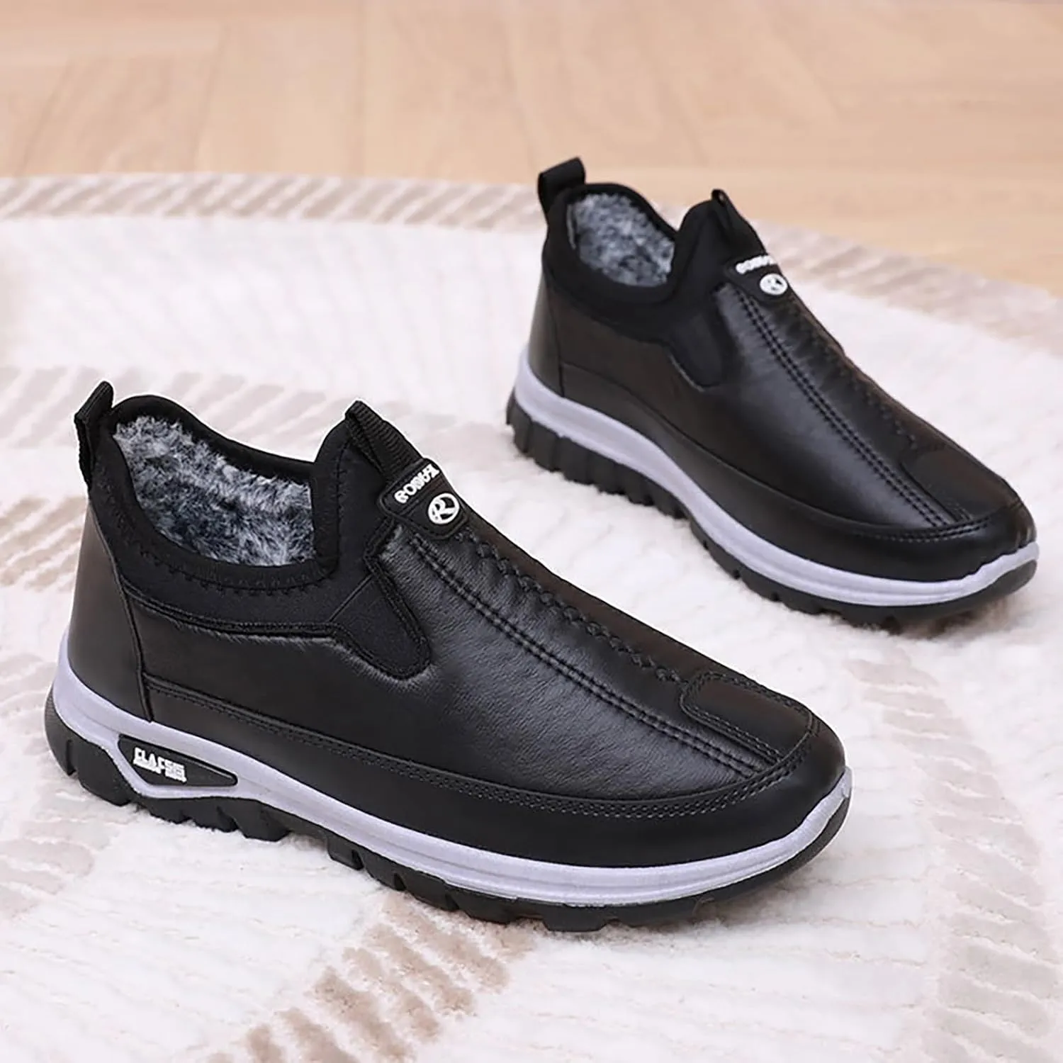 Boots for Women Fur Lined Warm Waterproof Plush Women Boots Anti Slip Platform Casual Trendy Snow Shoes