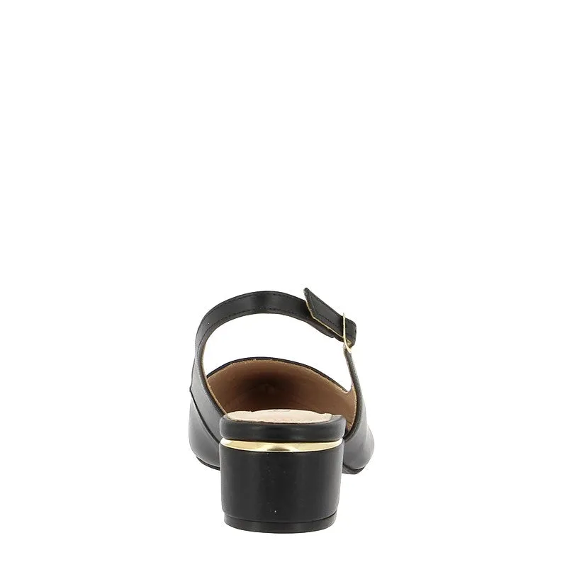 Brazilio 1470509 Black Slingback Heel