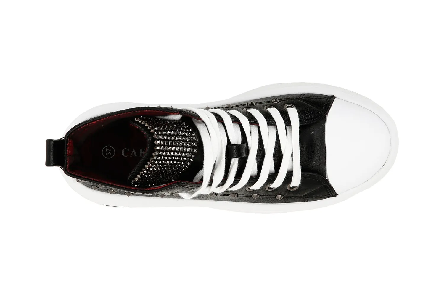 CafèNoir donna sneakers allacciata con borchie