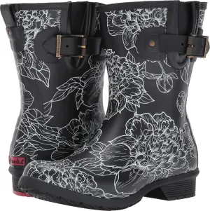Chooka Women's Rain Boot's Mid-Height Printed Memory Foam