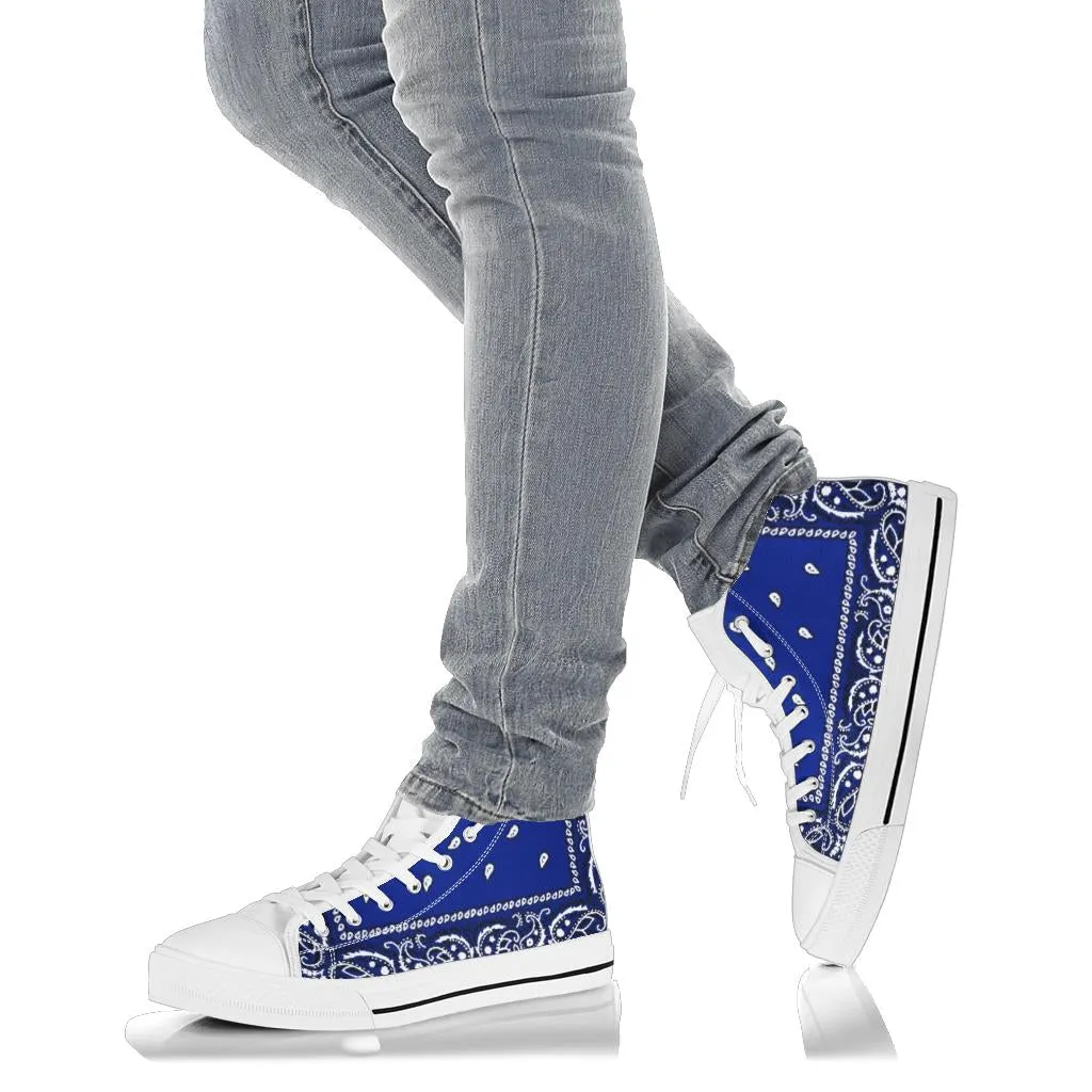Crip Blue Bandana C Walk High Top Sneakers