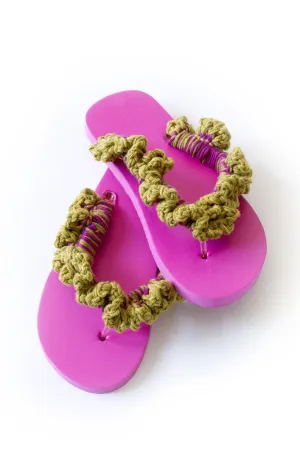 Double Strand Ruffle Flip Flops Pattern (Crochet)
