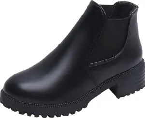 Fall Boots Women Ankle Womens Wide Booties Black Cowgirl Boots Round Toe Hiking Boot Laces Men Cozy Warm Lightweight Cut Out Chunky Stacked Heel Slip on