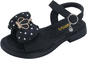 Girls Sandals Kids Toddler Cute Crown Bowknot Open Toe School Summer Casual Ankle Strap Princess Flat Sandal Shoes