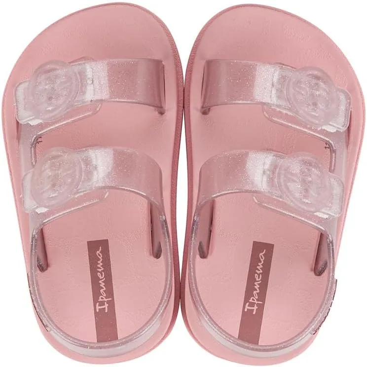 Ipanema Follow II Baby Sandals - Lightweight Open-Toe Toddler Sandals w/Back Strap, Double Buckle, Toddler Jelly Shoes, Soft, Flexible, Easy On/Off, Easy to Clean, Water Resistant
