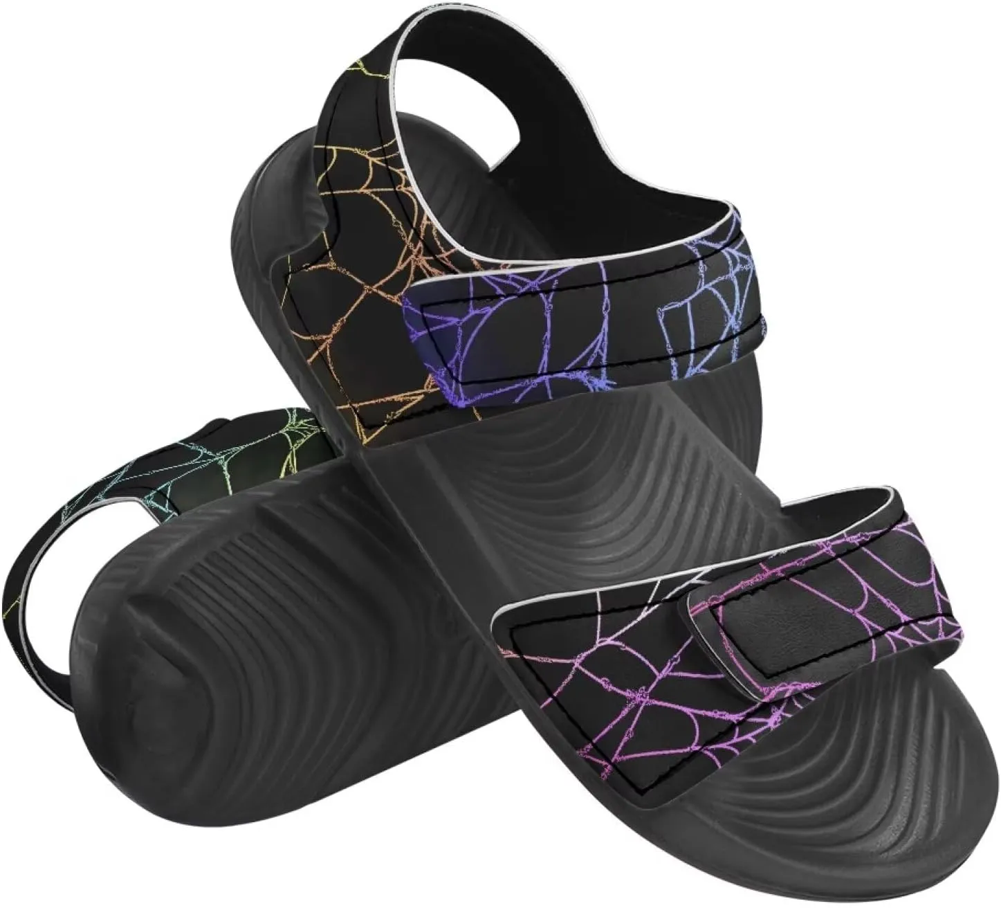 Kids' Easy-On Sandals for Boys - Hook and Loop, Open Toe, Non-slip, for, School, Parties, Weekend Wear