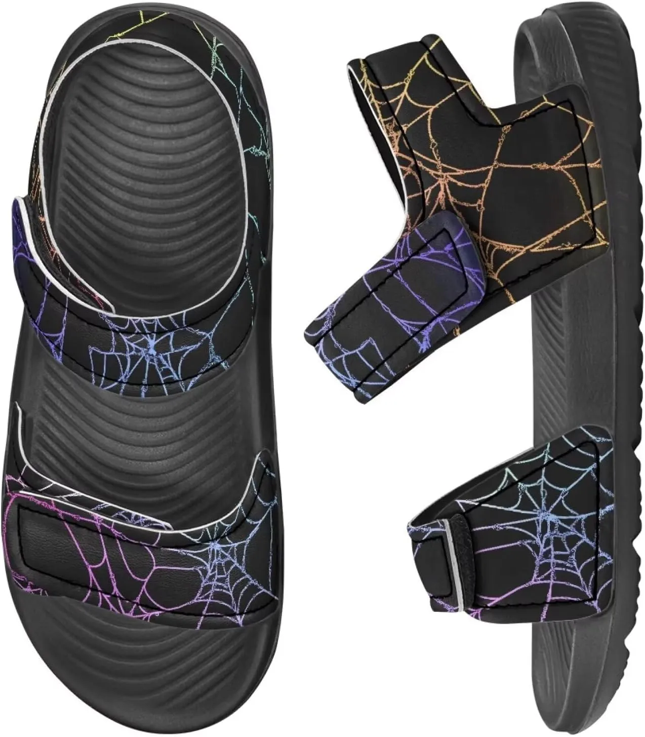 Kids' Easy-On Sandals for Boys - Hook and Loop, Open Toe, Non-slip, for, School, Parties, Weekend Wear