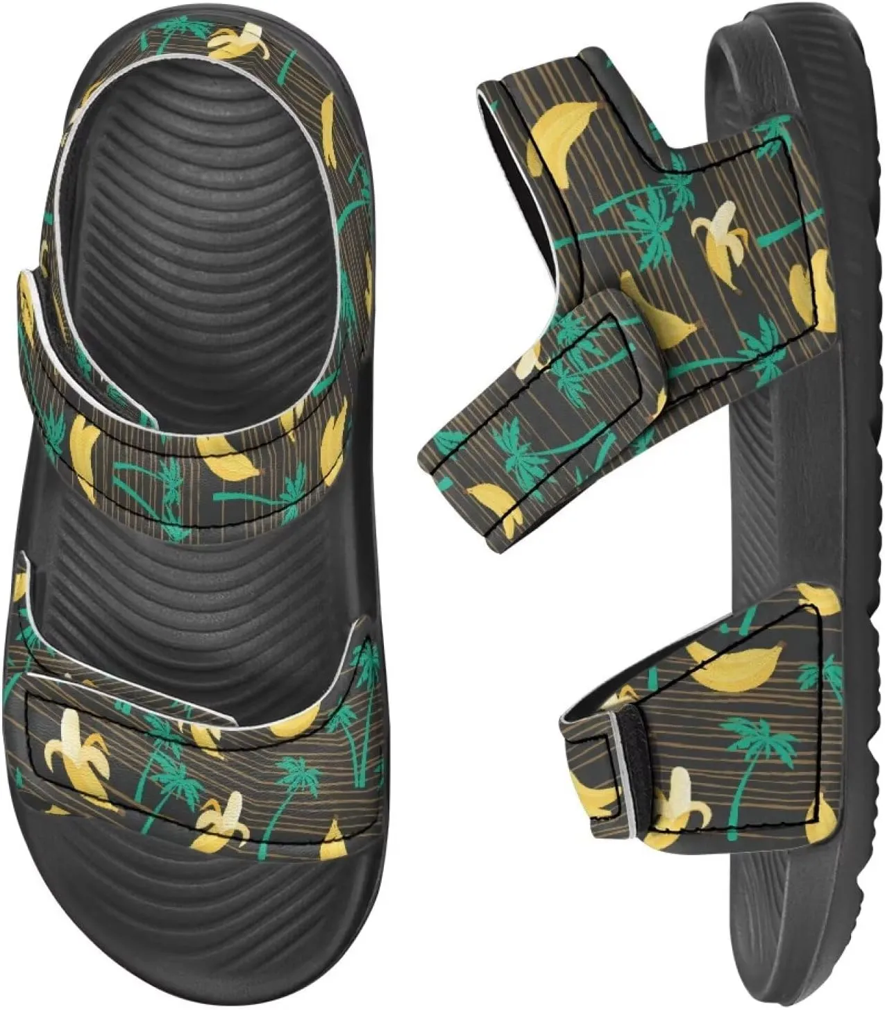 Kids' Easy-On Sandals for Boys - Hook and Loop, Open Toe, Non-slip, for, School, Parties, Weekend Wear