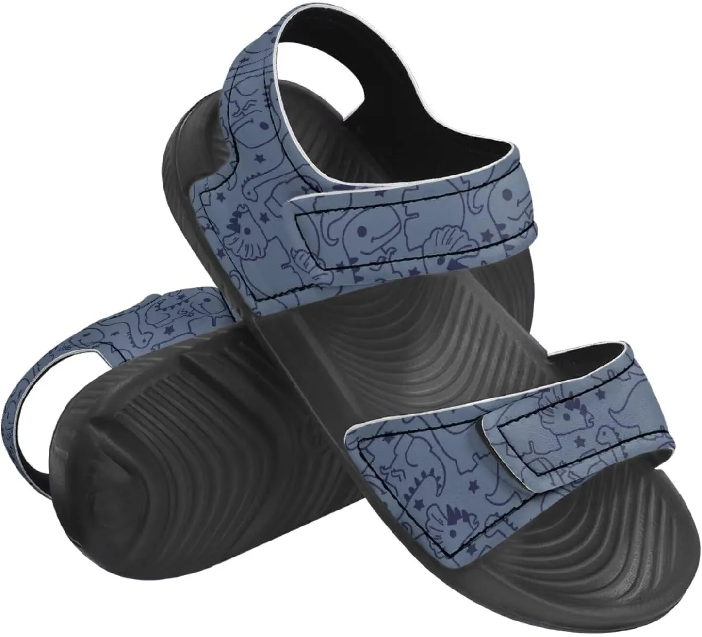 Kids' Easy-On Sandals for Boys - Hook and Loop, Open Toe, Non-slip, for, School, Parties, Weekend Wear