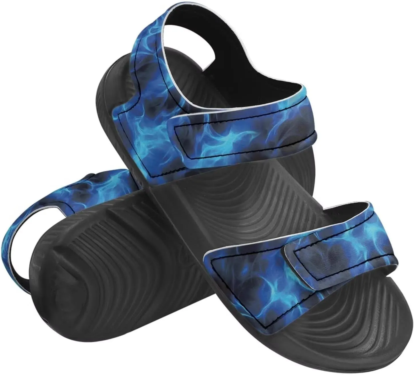 Kids' Easy-On Sandals for Boys - Hook and Loop, Open Toe, Non-slip, for, School, Parties, Weekend Wear