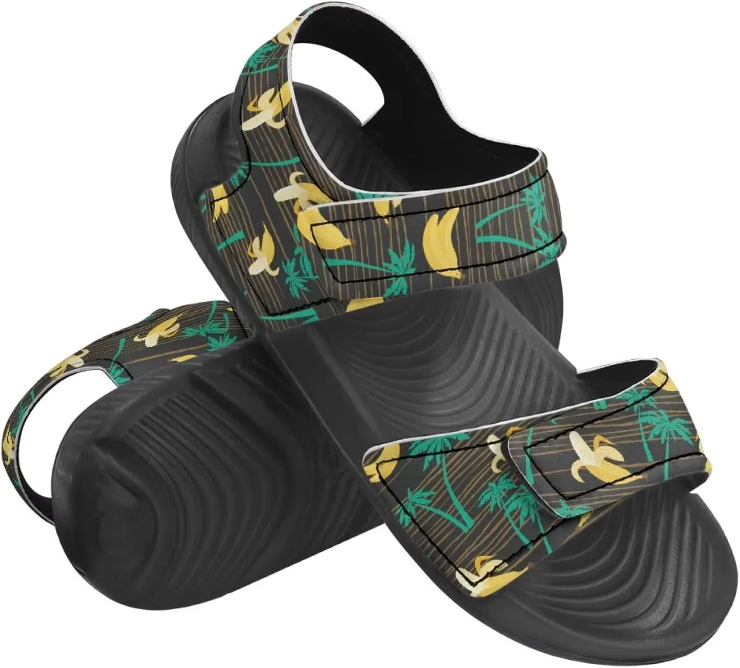 Kids' Easy-On Sandals for Boys - Hook and Loop, Open Toe, Non-slip, for, School, Parties, Weekend Wear