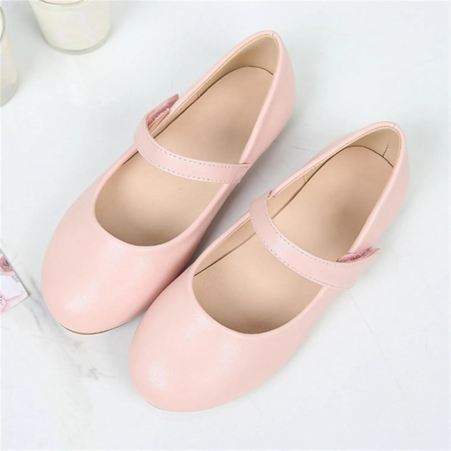 Kids Girls Mary Jane Ballerina Flat Dress Shoes Toddler Easy Buckle School T Strap Sandals Flat Beach Water Shoes