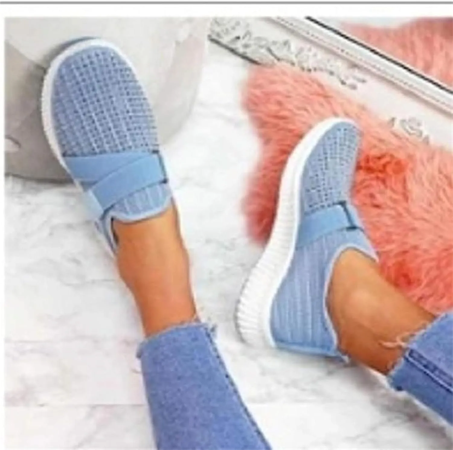 Ladmiple Running Shoes Womens Slip On Fashion Tennis Sport Gym Jogging Walking Comfortable Athletic Fitness Sneakers