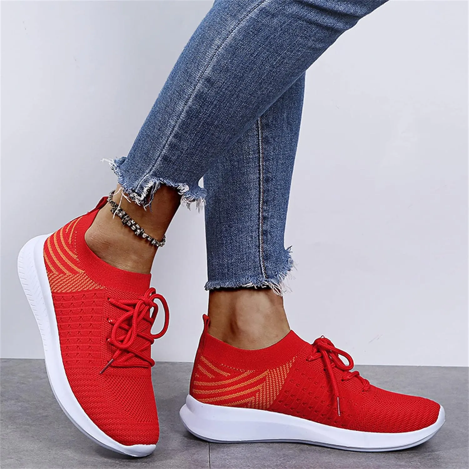 Ladmiple Running Shoes Womens Slip On Sneakers Arch Support Walking Tennis Shoes Non Slip Comfortable Workout Gym Shoes