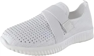 Ladmiple Sneakers For Women Slip On Walking Shoes Non Slip Fashion Casual Dressy Summer Fashion Comfortable Flats Loafer