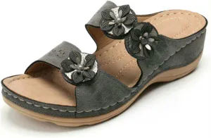 Ladmiple Summer Sandals for Women 2023 Dressy Wedge Orthopedic Flip Flops Sandals Slip On Open Toe Wedges Casual Shoes