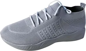 Lausiuoe Slip On Sneakers Women Wide Width Walking Tennis Shoes Running Casual Comfortable Mesh Athletic Gym Sock Shoes