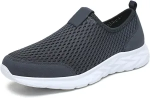 Mens Walking Running Shoes Arch Support Mesh Non Slip Shoes Lightweight Soft No Lace Shoe Casual Breathable Comfortable Classic Basic Sneakers Seasonal Hollowed Out Tennis Outdoor Beach Sports Flats