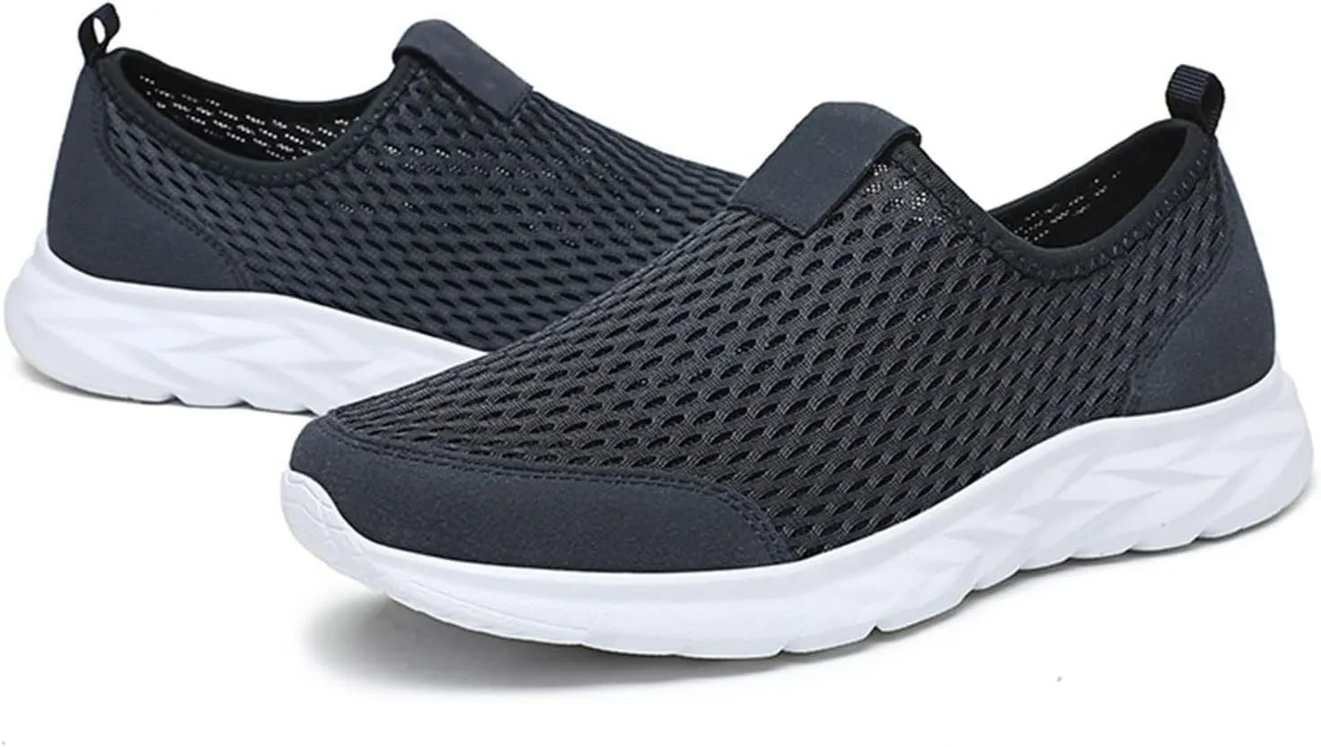 Mens Walking Running Shoes Arch Support Mesh Non Slip Shoes Lightweight Soft No Lace Shoe Casual Breathable Comfortable Classic Basic Sneakers Seasonal Hollowed Out Tennis Outdoor Beach Sports Flats