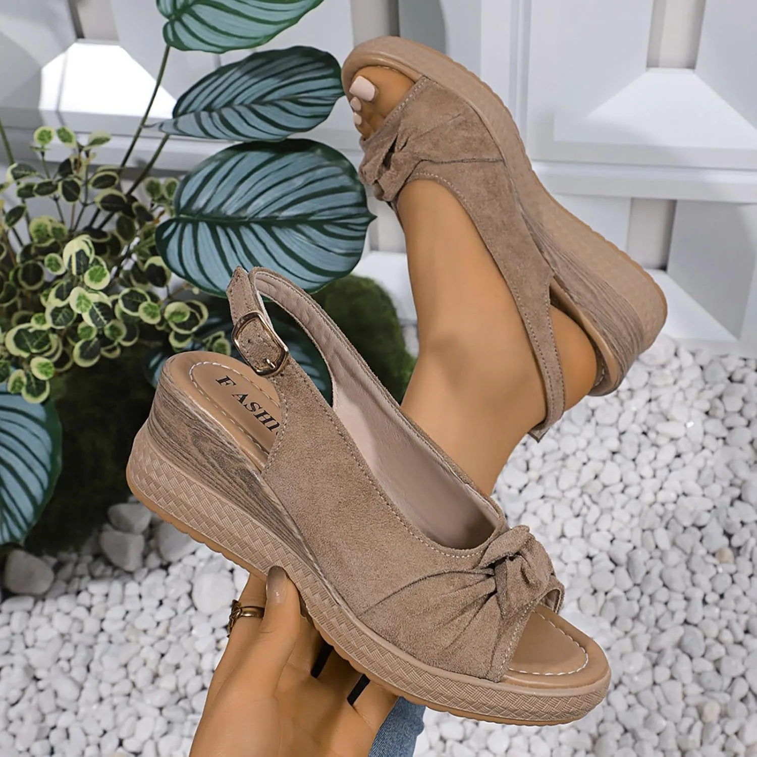 Orthopedic Sandals for Women,Casual Comfort Breathable Open Toe Mesh Thick Sole Backless Life Women Sandals Ankle Strap Platform Dressy Slip on Shoes for Vacation Party Wedding
