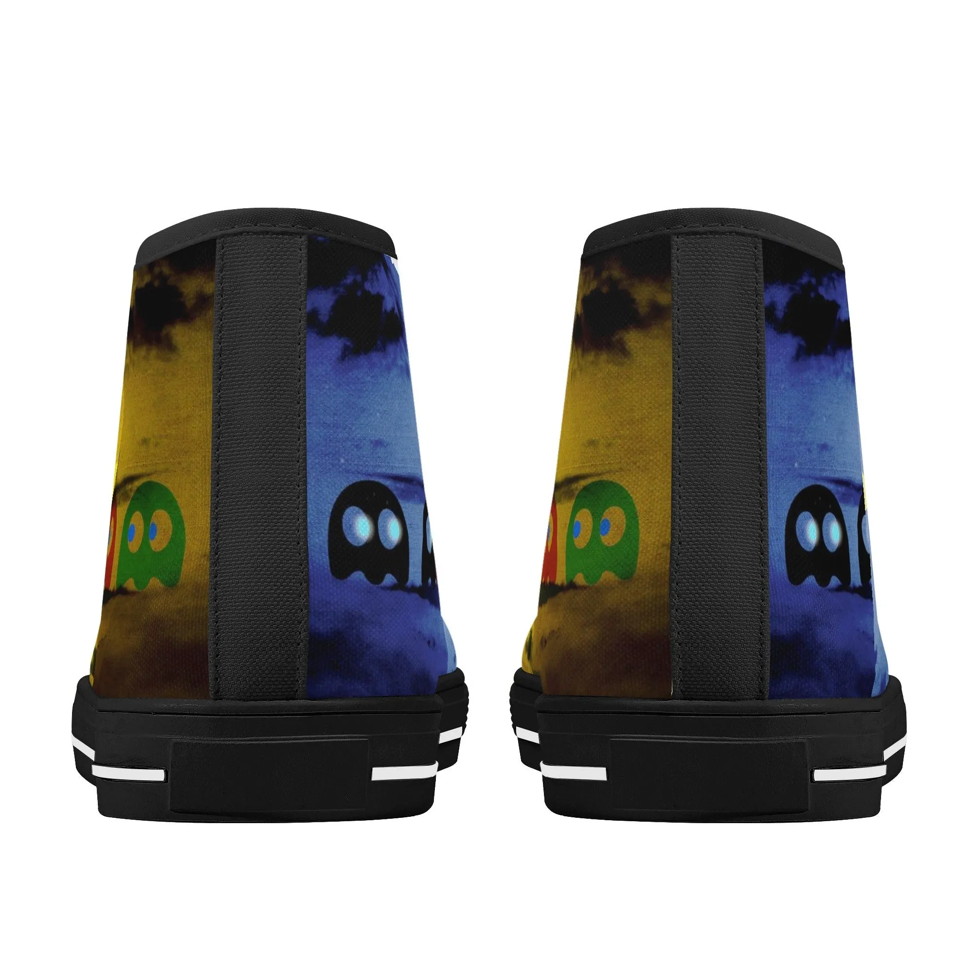 Pac-scape day/night - Pacman Shoes | Retro Gamer High top sneakers (Women's sizes)