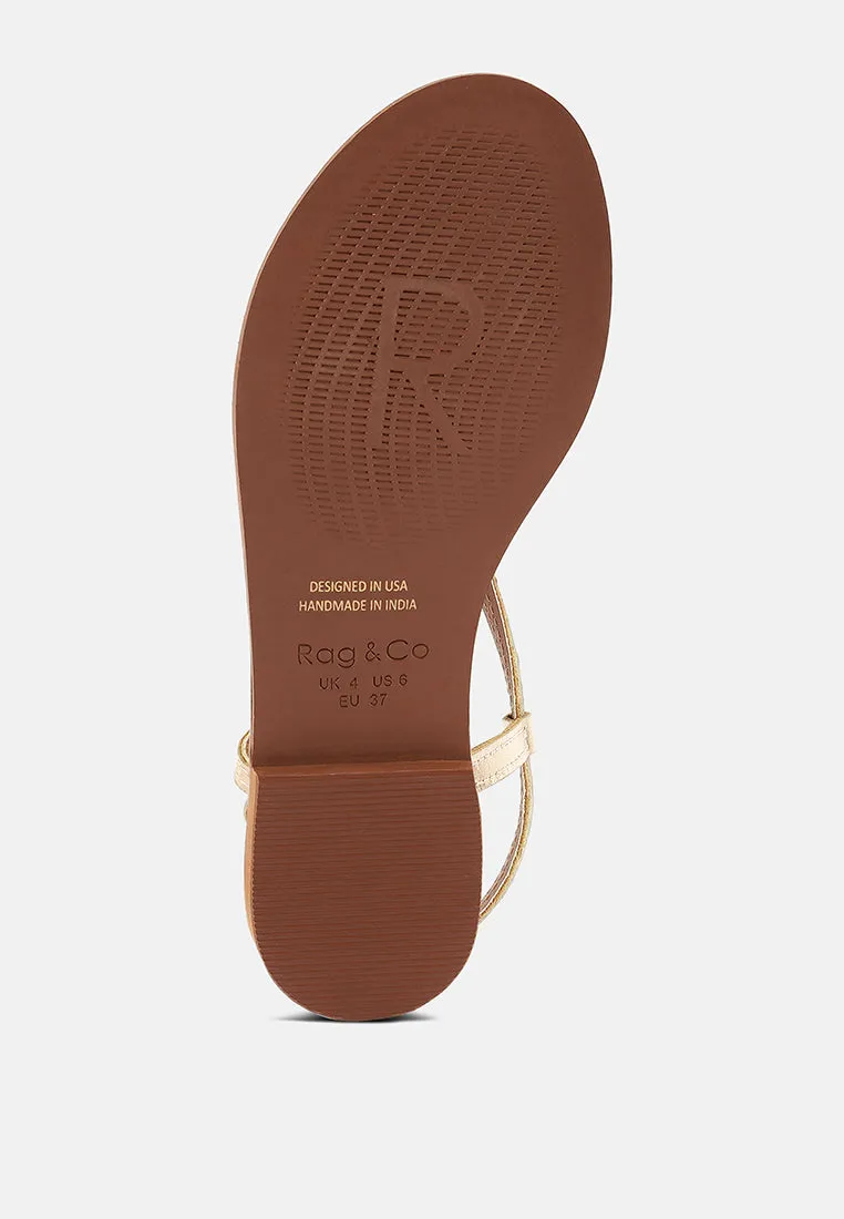 PHEOBE Strappy Pink Flat Sandals
