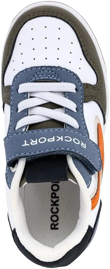 Rockport Kids' Adjustable Strap & Bungee Sneakers | Comfortable Casual Shoes for Boys & Girls (Toddler/Little Kid Sizes)