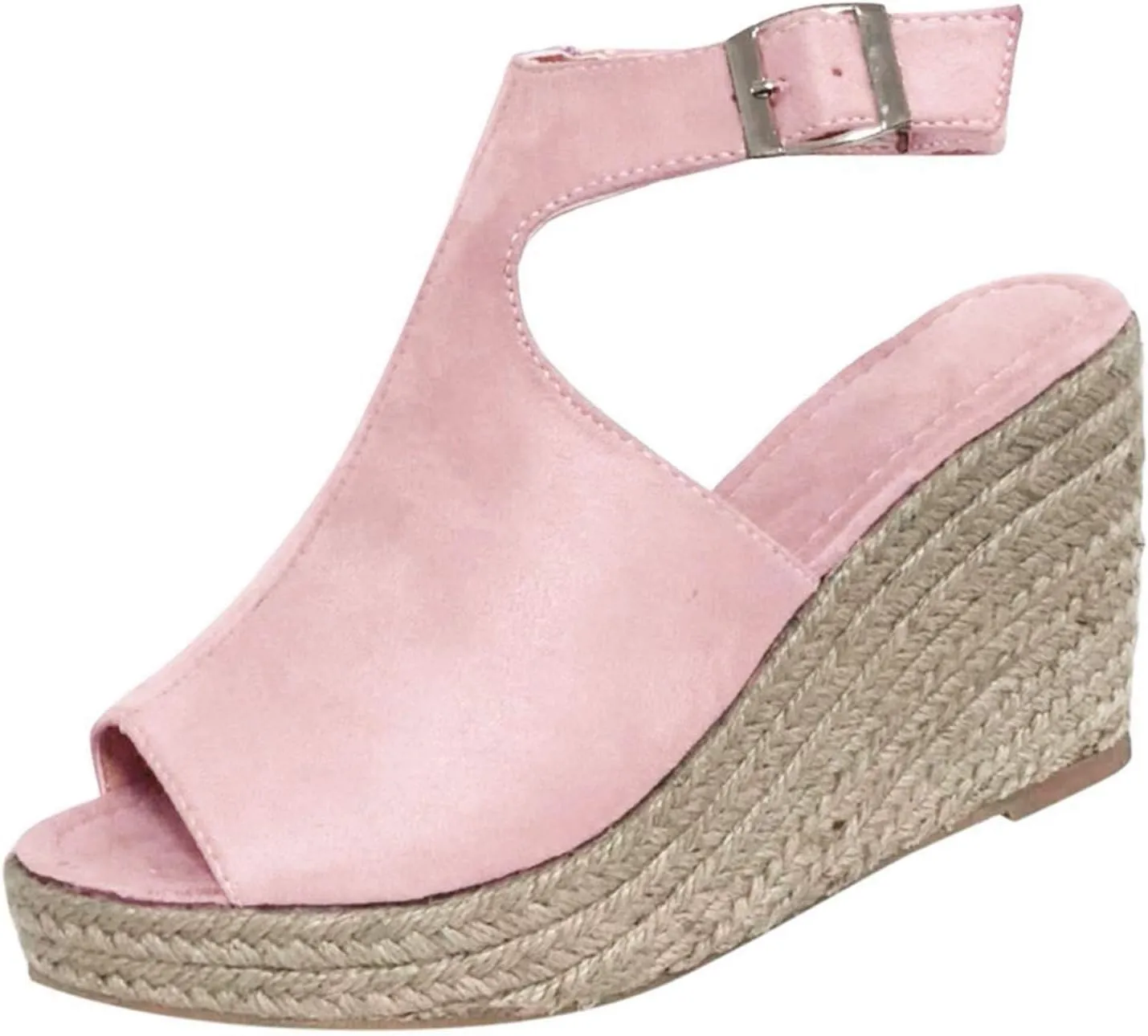 Rvidbe Platform Sandals for Women Sexy Women's Peep Toe Platform Sandals Summer Casual Ankle Buckle Wedge Sandals Shoes