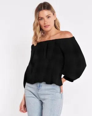 SASS BELLA TOP - BLACK.... was $79.99 ...sale.....