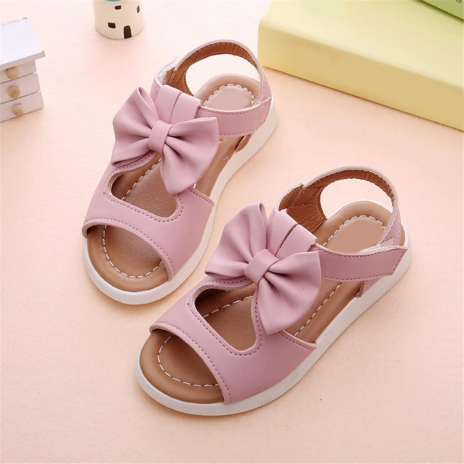 Shoes for Girls Bowknot Hollowed Out Sandals Hollowed Out Non-Slip Small Leather Shoes Cute Princess Toddler Shoes