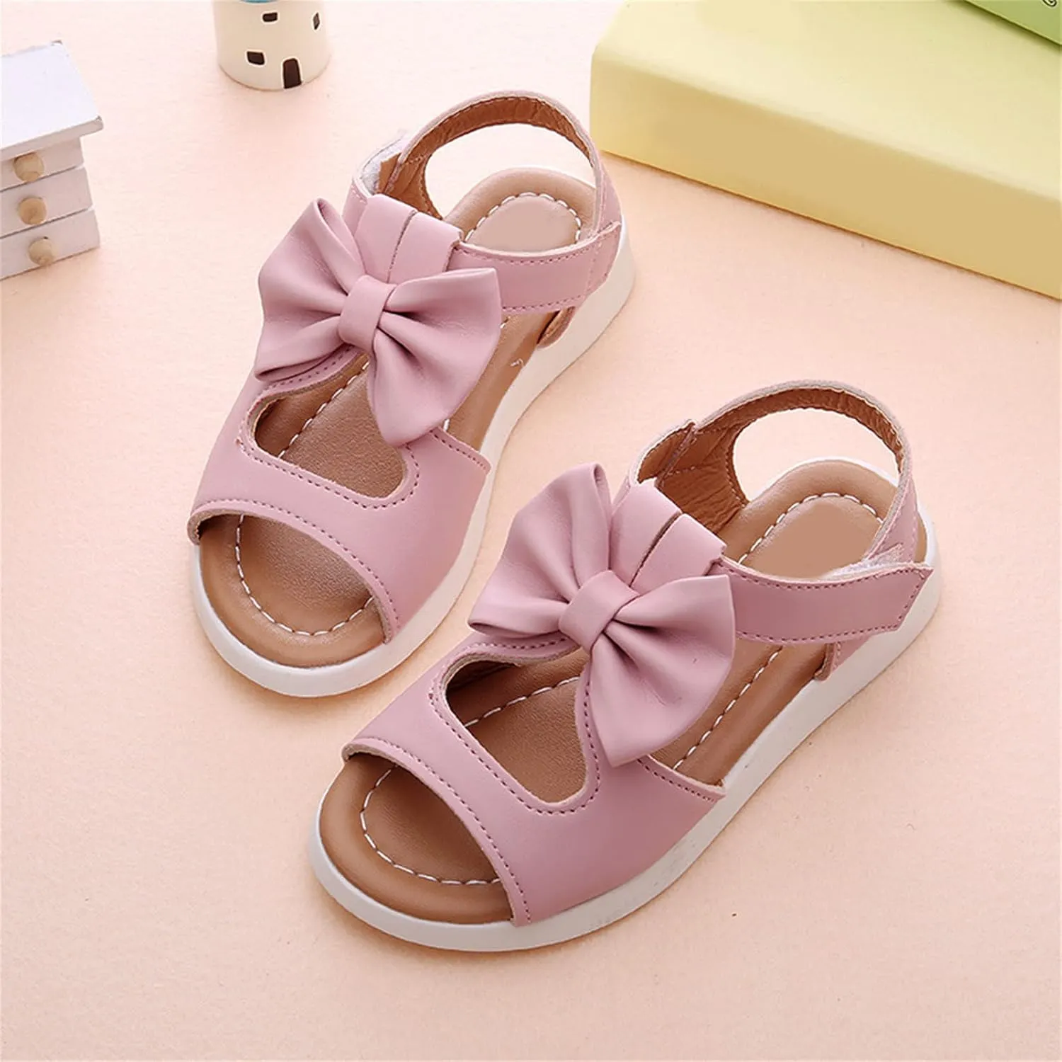 Shoes for Girls Bowknot Hollowed Out Sandals Hollowed Out Non-Slip Small Leather Shoes Cute Princess Toddler Shoes
