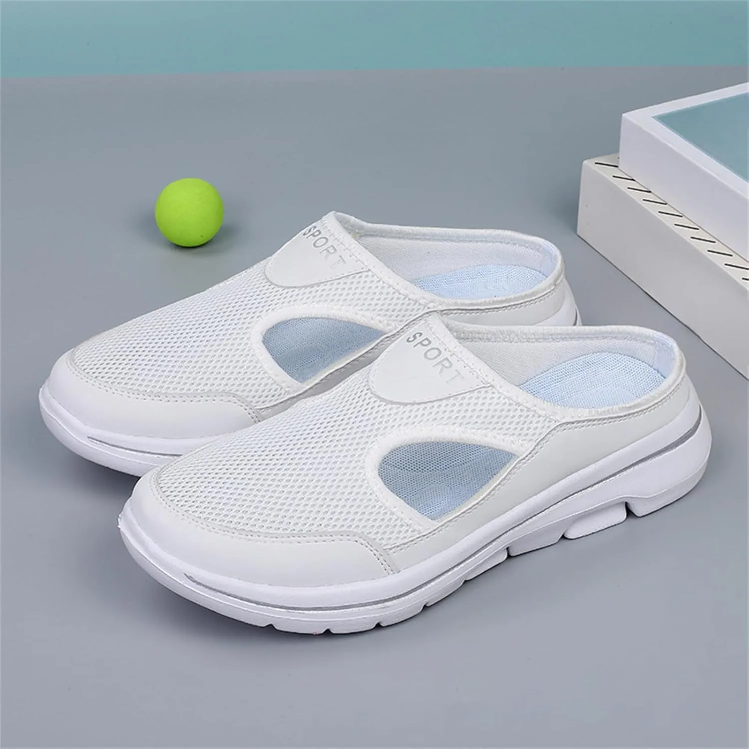 Slip On Shoes Womens Lightweight Orthopedic Sneakers Casual Breathable Slippers Closed Toe Slides Walking Shoes with Arch Support