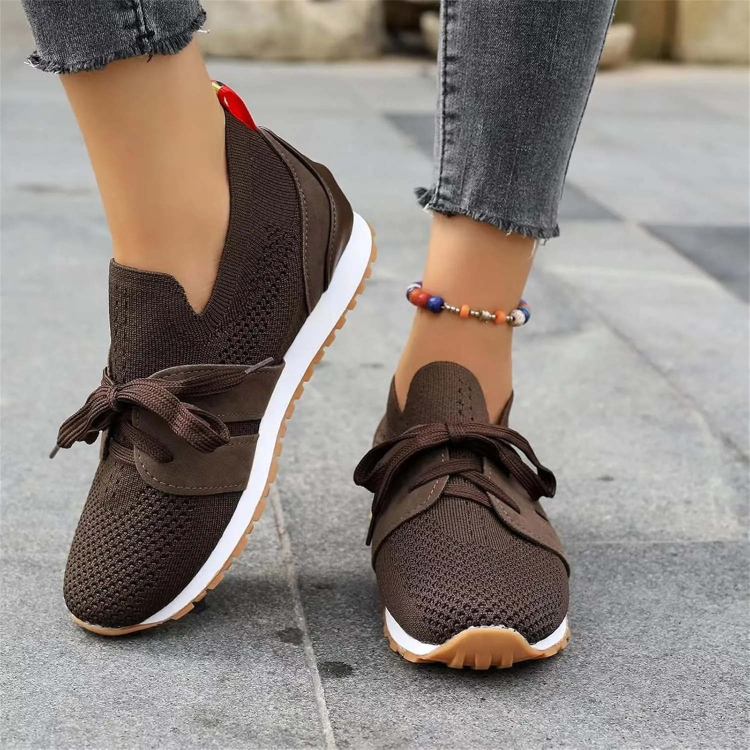 Slip On Sneakers Women Arch Support Athletic Walking Running Shoes Casual Mesh-Comfortable Tennis Workout Sneakers