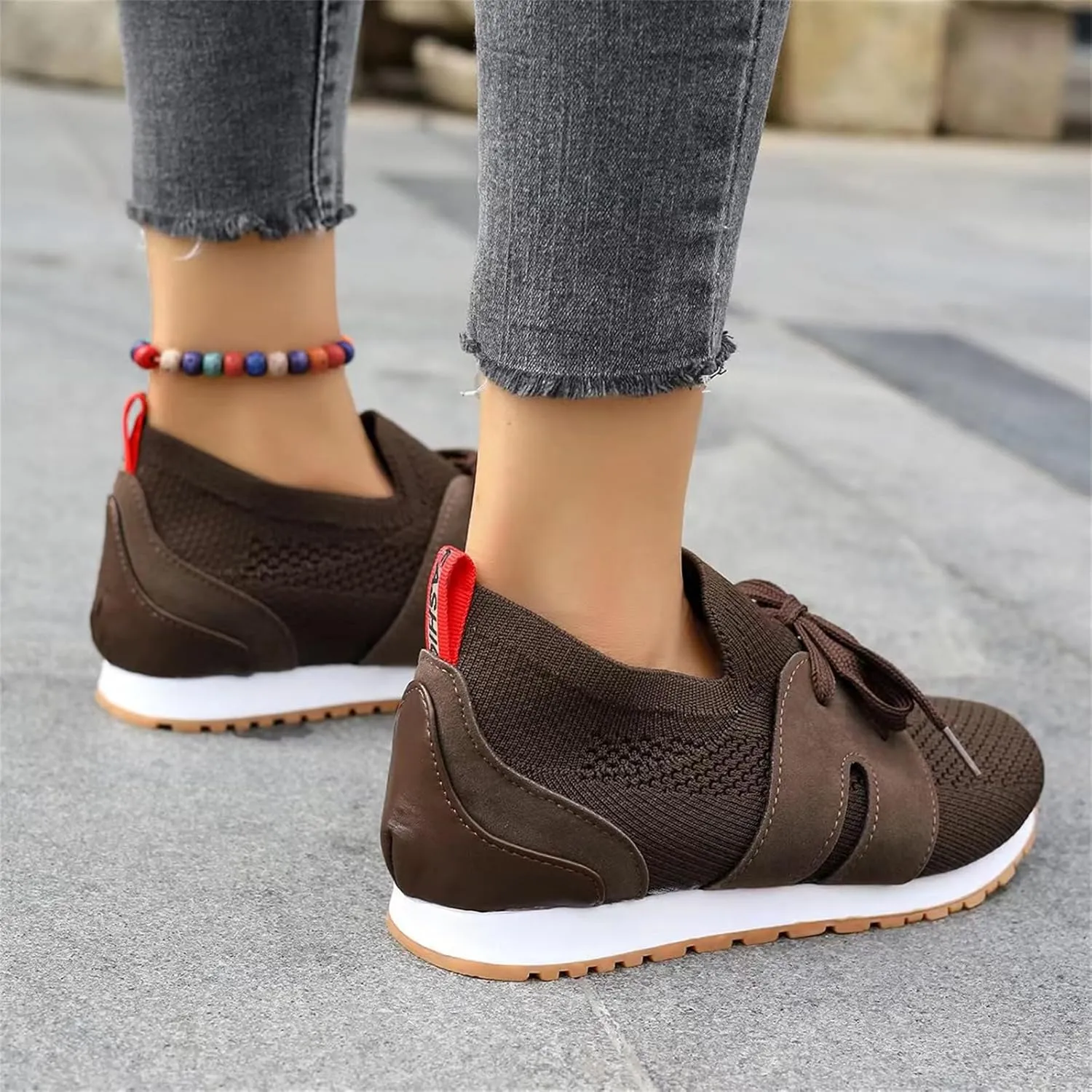 Slip On Sneakers Women Arch Support Athletic Walking Running Shoes Casual Mesh-Comfortable Tennis Workout Sneakers