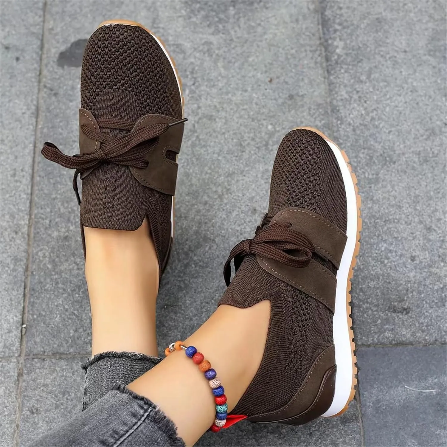 Slip On Sneakers Women Arch Support Athletic Walking Running Shoes Casual Mesh-Comfortable Tennis Workout Sneakers
