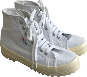 Superga White Canvas High Top UK 6 EU 39 