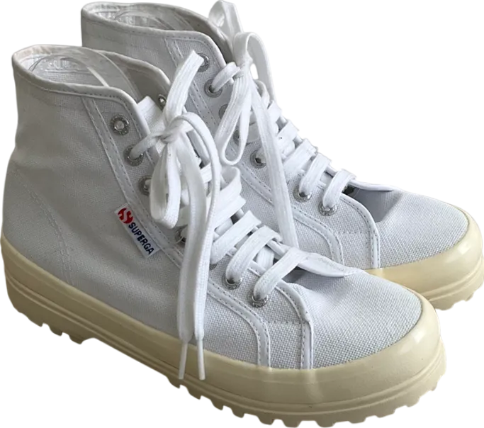 Superga White Canvas High Top UK 6 EU 39 
