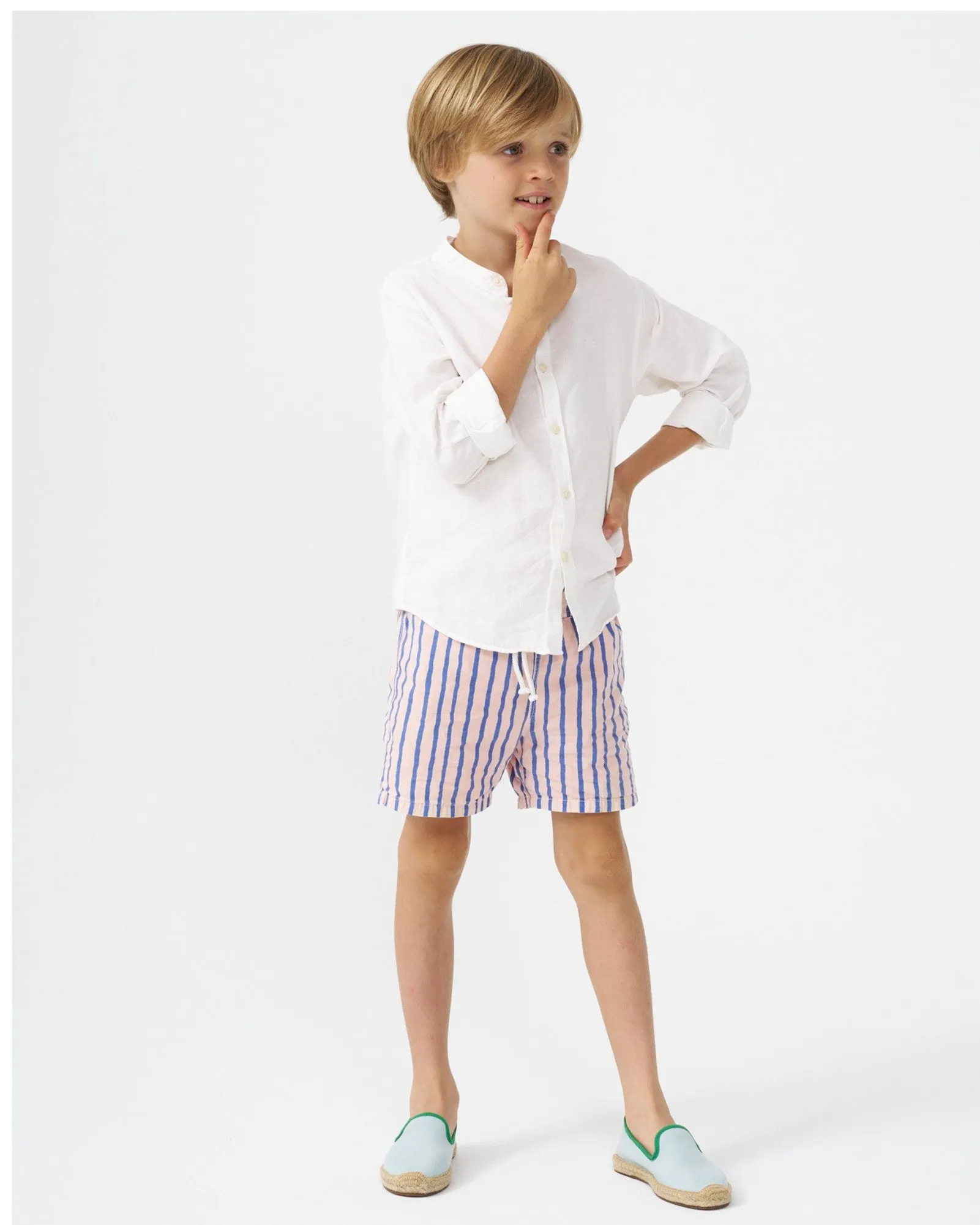The Smoking Slipper - Contrast Piping - Mint / Green - Kids'