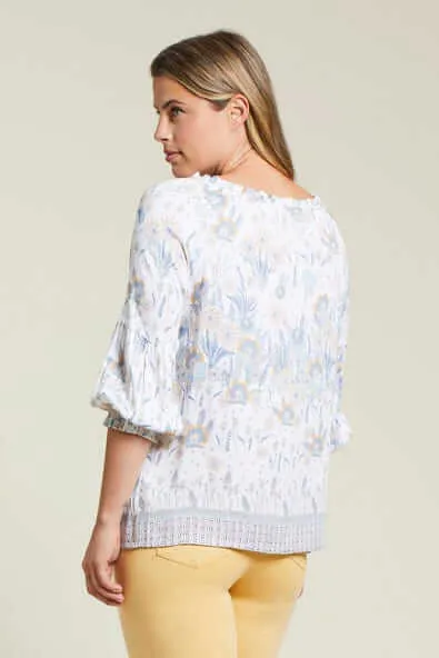 Tie-Up Peasant Blouse